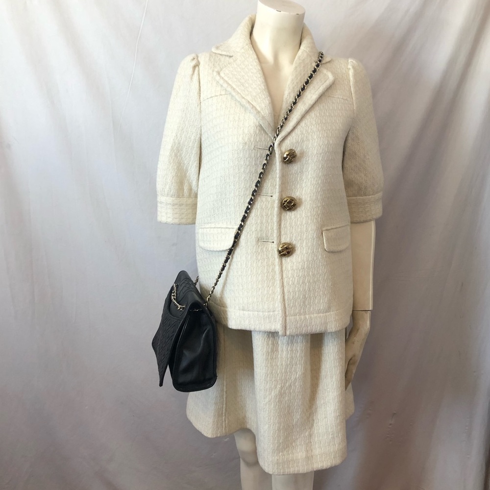 Juicy Couture tweed 2pc dress jacket Chanel style